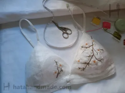 Áo bra thêu tay hoa - HataHandmade