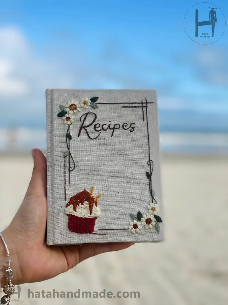 Sổ Tay Thêu Tay Recipes Hình Bánh Cupcake