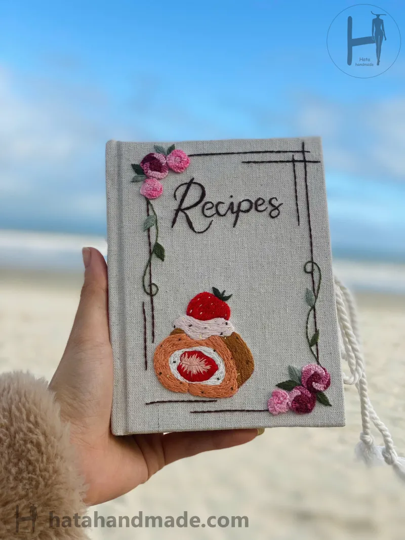 Sổ Tay Thêu Tay Recipes Hình Bánh Cupcake